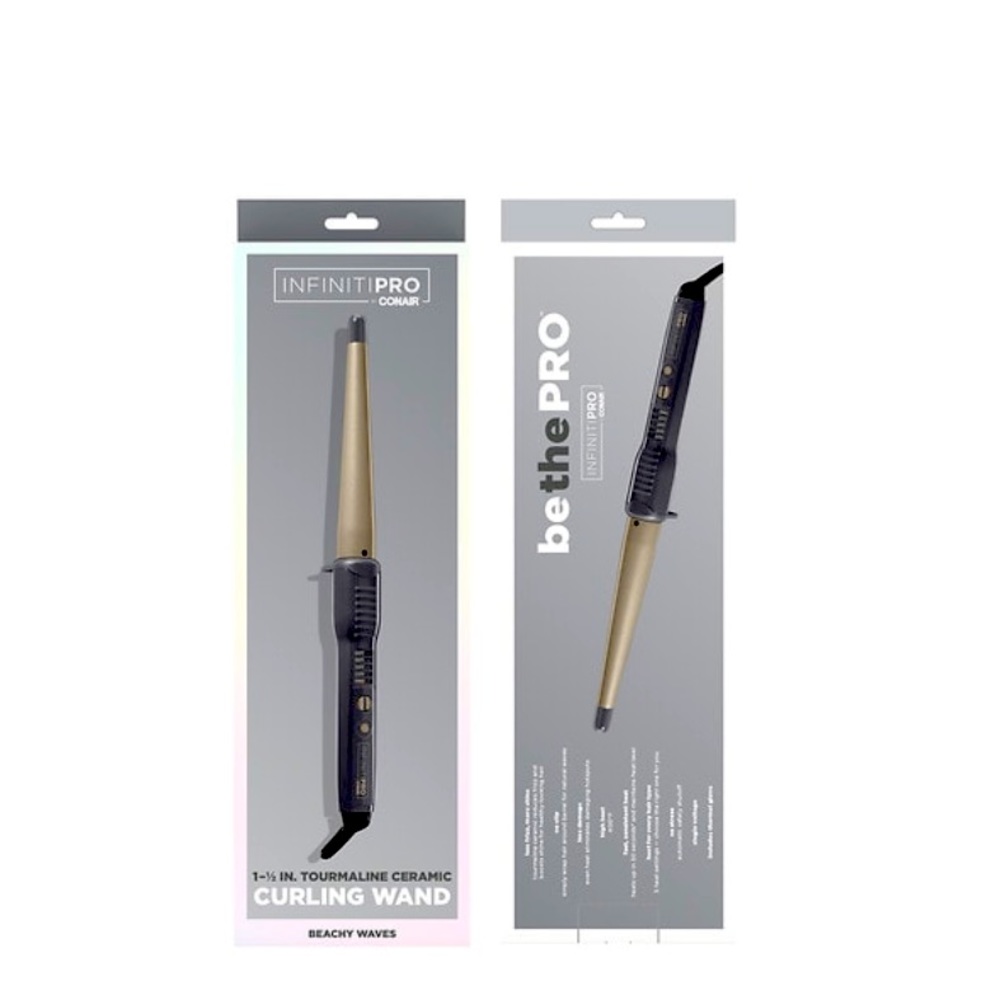 Conair NIB
Tourmaline Ceramic Curling Wand, 1-Inch to 1/2-Inch